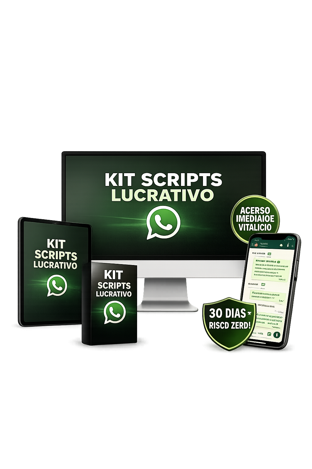 Kit Scripts Lucrativo — Ebook, Tablet, Celular e Garantia 30 dias